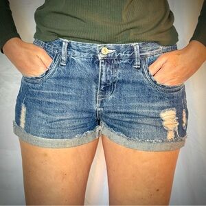 Pink Brand Distressed Jean Shorts